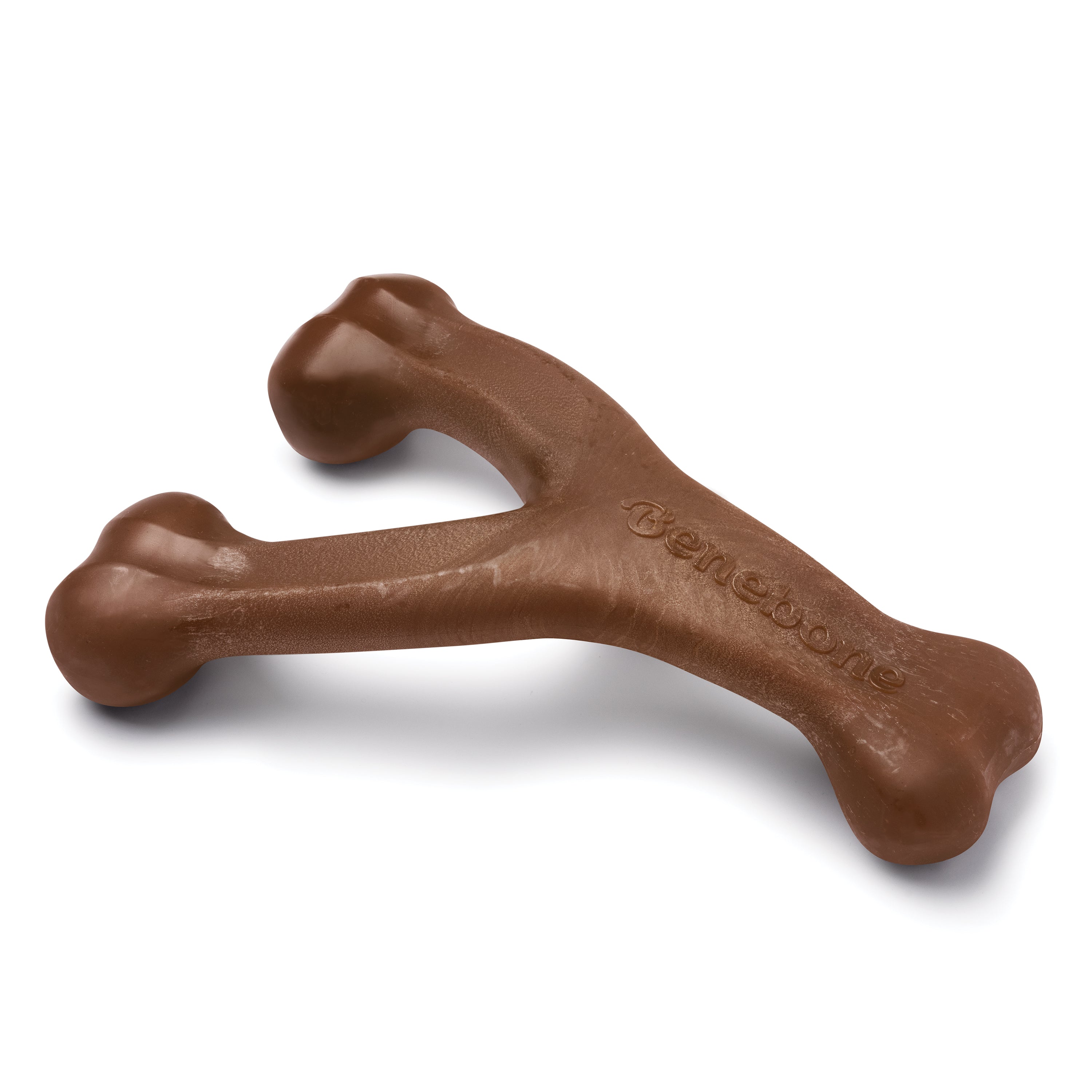 Benebone Peanut Butter Wishbone іграшка міцна для гризіння, зі смаком бекону, курки, арахісового масла для собак