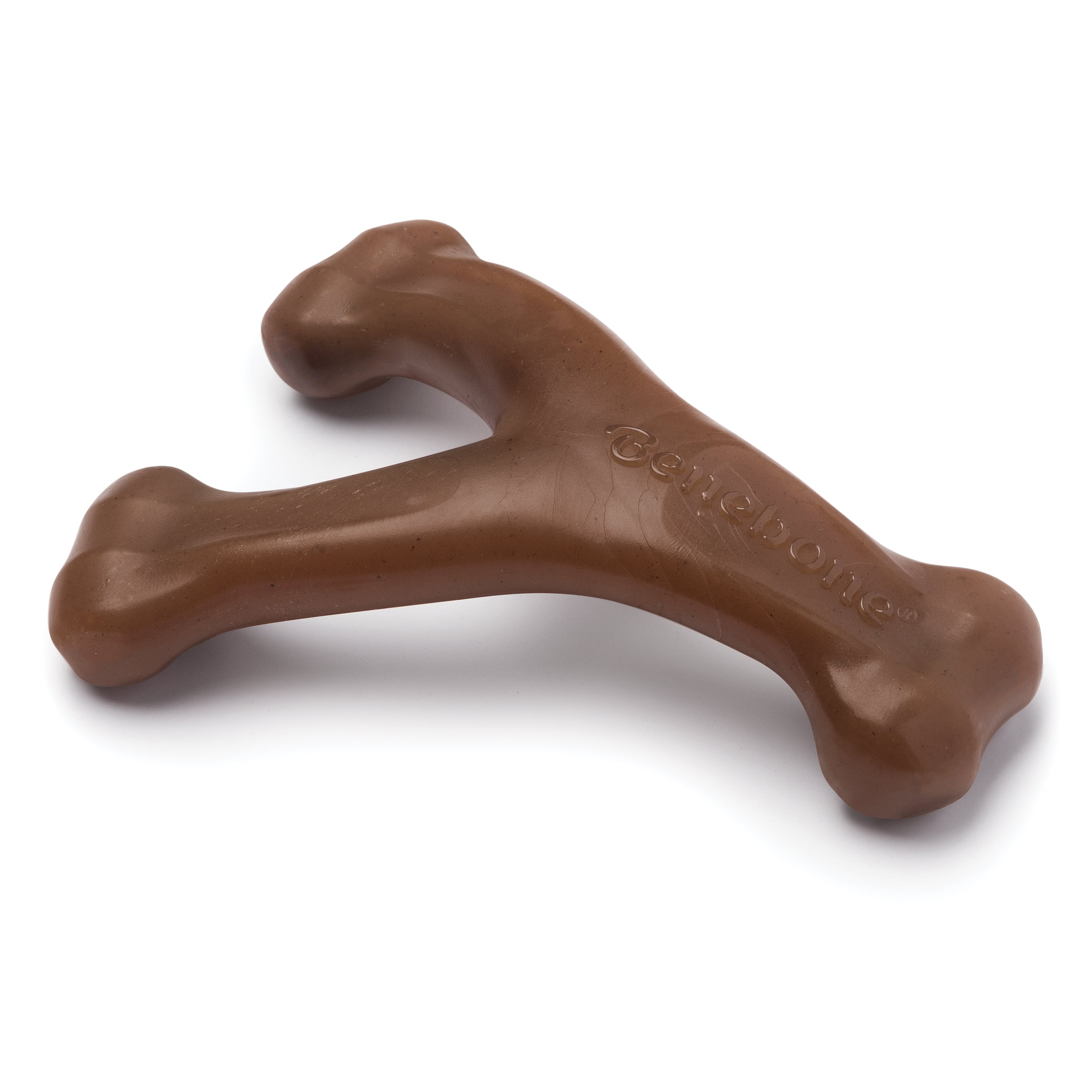 Benebone Peanut Butter Wishbone іграшка міцна для гризіння, зі смаком бекону, курки, арахісового масла для собак